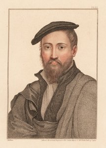 Porträt eines unbekannten Mannes, Hof von König Heinrich VIII, ca. 1532 von Hans (after) Holbein the Younger