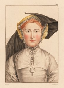 Porträt einer unbekannten Frau vom Hofe König Heinrichs VIII., 1812 von Hans (after) Holbein the Younger