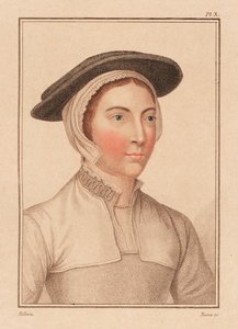 Porträt einer unbekannten Frau vom Hof von König Heinrich VIII von Hans (after) Holbein the Younger