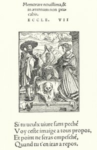Das allegorische Wappen des Todes (Gravur) von Hans (after) Holbein the Younger