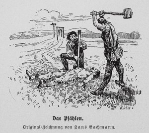 Hinrichtung durch Pfählung von Hans Bachmann