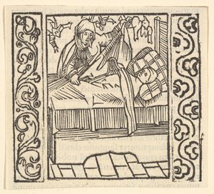 Pflege der Toten, Illustration aus Speculum Passionis, 1507 von Hans Baldung
