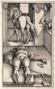 Der verhexte Bräutigam, 1544-45 von Hans Baldung