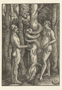 Adam und Eva mit der Schlange von Hans Baldung Grien
