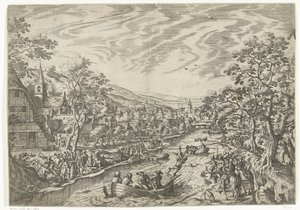 Das Ziehen der Gans von Hans Bol