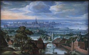 Landschaft mit Blick auf Antwerpen