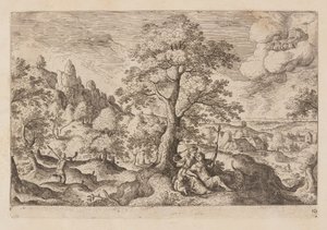 Tafel 10, aus Landschaften mit Szenen aus dem Alten und Neuen Testament und Ovids Metamorphosen