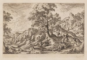 Tafel 11, aus Landschaften mit Szenen aus dem Alten und Neuen Testament und Ovids Metamorphosen