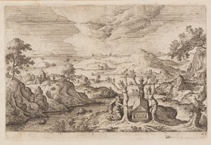 Tafel 28, aus Landschaften mit Szenen aus dem Alten und Neuen Testament und Ovids Metamorphosen