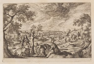Platte 9, aus Landschaften mit Szenen aus dem Alten und Neuen Testament und Ovids Metamorphosen
