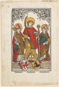 Der heilige Valentin, der heilige Stephanus und der heilige Maximilian