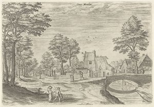 Ansicht der Straße zum Brüsseler Stadttor Overmolen