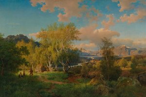 Landschaft aus Ringerike von Hans Gude