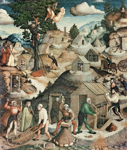 Bergbaulandschaft, 1521 (Detail)
