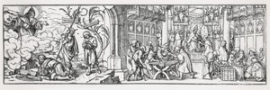 Antikatholische Karikatur, die die Korruption des Papstes anprangert