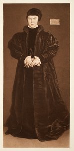 Christina von Dänemark, Herzogin von Mailand, ca. 1538, veröffentlicht 1640 (Kollotypie) von Hans Holbein der Jüngere