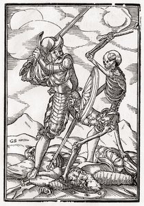 Der Tod kommt zum Soldaten, graviert von Georg Scharffenberg, aus 