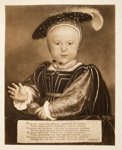 Prinz Edward, später König Edward VI, ca. 1540, veröffentlicht 1902 von Hans Holbein der Jüngere