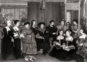 Die Familie von Thomas More (1478-1535), Kanzler von England von Hans Holbein der Jüngere