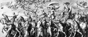 Der Triumph des Reichtums, gezeichnet von Jan de Bisschop, ca. 1650