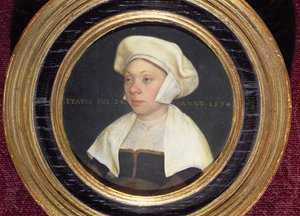Die Frau eines Würdenträgers am Hofe von König Heinrich VIII., 1534 von Hans Holbein der Jüngere