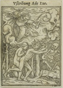 Adam und Eva aus dem Paradies vertrieben von Hans Holbein the Younger