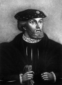 Edward Stafford, 3. Herzog von Buckingham (1478-1521), Gründer des Magdalen College in Cambridge, 1521 wegen Hochverrats enthauptet (Stich)