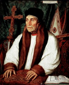 Porträt von William Warham (1450-1532), Erzbischof von Canterbury