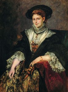 Porträt von Bertha von Piloty, 1872-1873 von Hans Makart