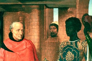 Anbetung der Könige, Triptychon, Detail, ca. 1453-1494 von Hans Memling