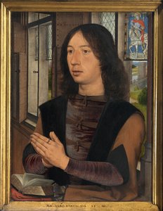 (Detail) des Diptychons von Maarten van Nieuwenhove von Hans Memling