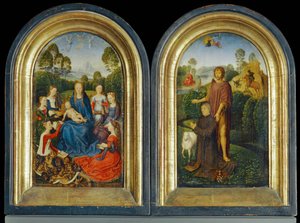 Diptychon von Jan Du Cellier, Bürger von Brügge von Hans Memling