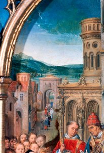 St. Ursula-Schrein, Ankunft in Rom, Detail, 1489