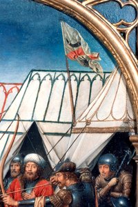 Schrein der hl. Ursula, Martyrium in Köln (Detail), 1489