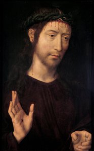 Der Schmerzensmann segnet von Hans Memling