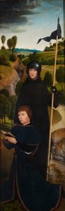 Junger Mann im Gebet mit St. Wilhelm von Maleval von Hans Memling