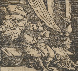 Ghismonda, Guiscardo und der Prinz von Salerno, aus dem Decameron, vor 1534