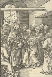 Der Unglaube des Thomas, aus Speculum passionis domini nostri Ihesu Christi von Hans Schäufelein the Elder