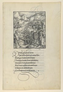 Unfalo gefährdet Theuerdanck, verursacht die Explosion von drei Kanonen, aus Theuerdan..., 1517