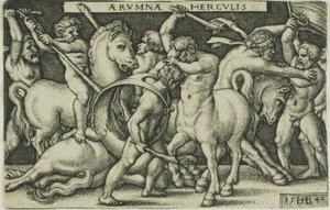 Herkules und die Kentauren, aus den Arbeiten des Herkules