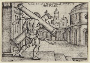 Herkules und die Säulen von Hans Sebald Beham