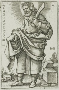 St. Bartholomäus, Platte 6 aus Die zwölf Apostel von Hans Sebald Beham