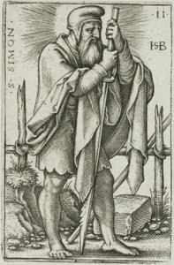 St. Simon, Platte 11 aus Die zwölf Apostel von Hans Sebald Beham