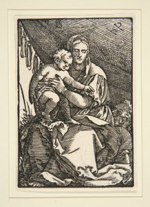 Die Heilige Familie unter dem Baldachin von Hans Sebald Beham