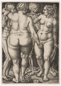Drei Frauen und Tod, ca. 1546-50