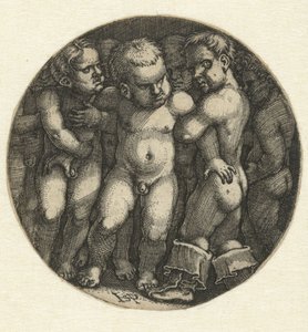 Sieben nackte Jungen