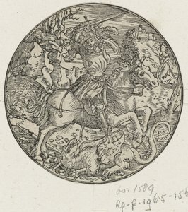 Hl. Georg tötet den Drachen von Hans Springinklee (manner of)