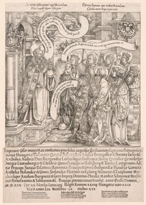 Maximilian wird von seinen Schutzheiligen dem Allmächtigen vorgestellt