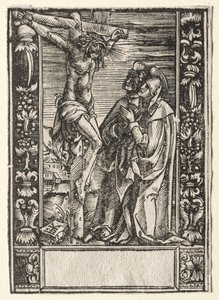 St. Maria und St. Johannes vor dem Kreuz von Hans Springinklee