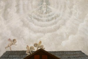 Gottvater über der Krippe von Hans Thoma
